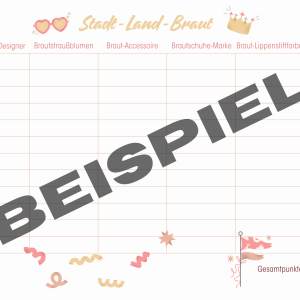 JGA Spiel Stadt-Land-Braut (digitale Datei)